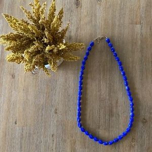✨Cobalt blue beaded long necklace